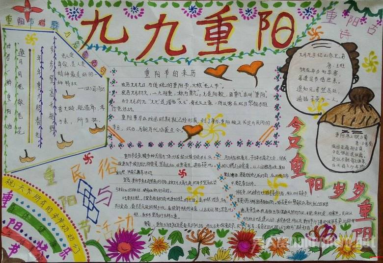 2015最新重阳节手抄报图片大全:重阳节的手抄报大全