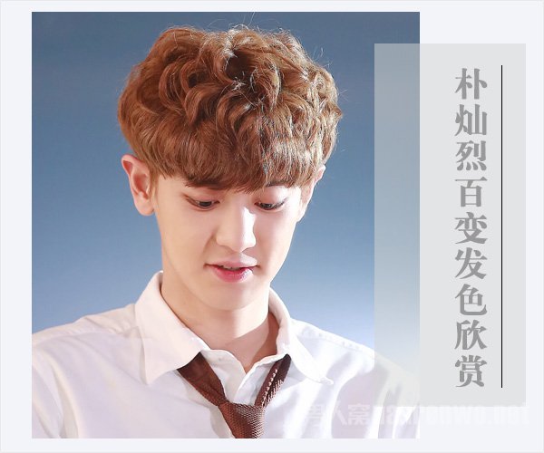 朴灿烈金铜色发色
