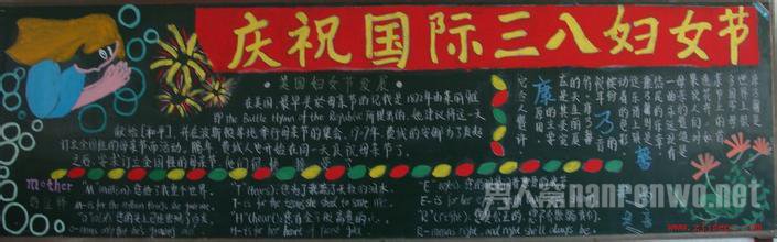三八节黑板图片