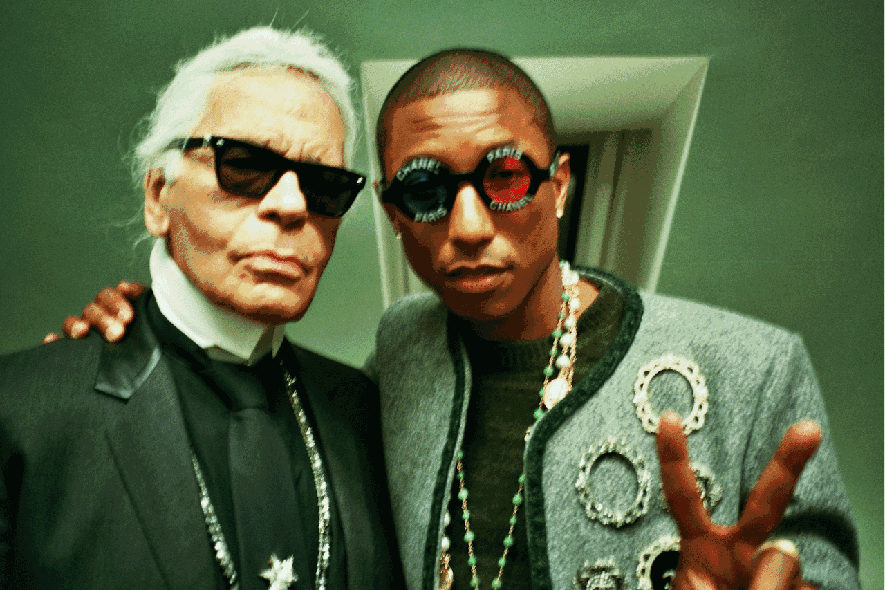 pharrell williams & Karl Lagerfeld