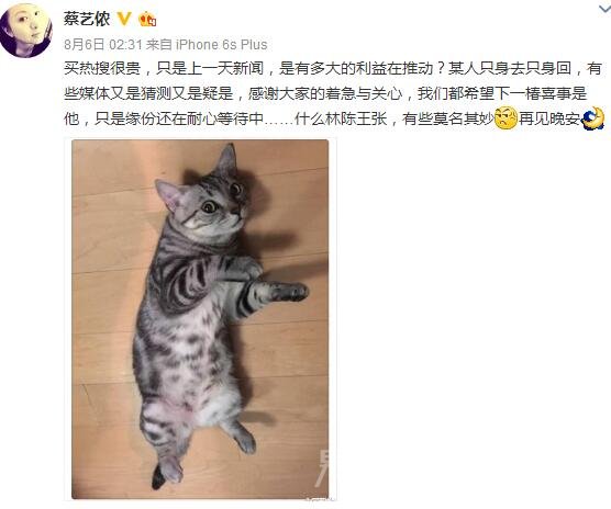 蔡艺侬微博