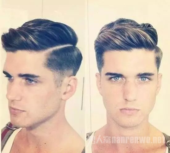 SIDE PART POMPADOUR