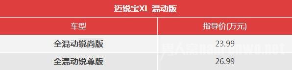 雪佛兰迈锐宝XL混动版售价