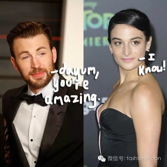 Chris Evans and Jenny Slate
