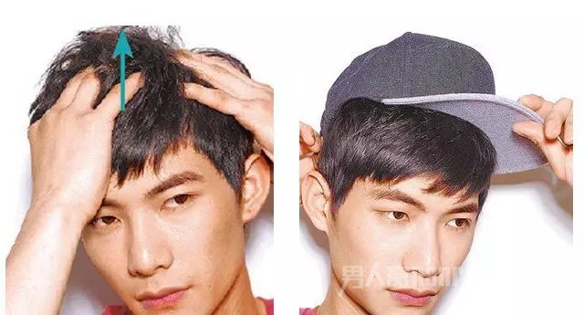 男生戴帽子发型