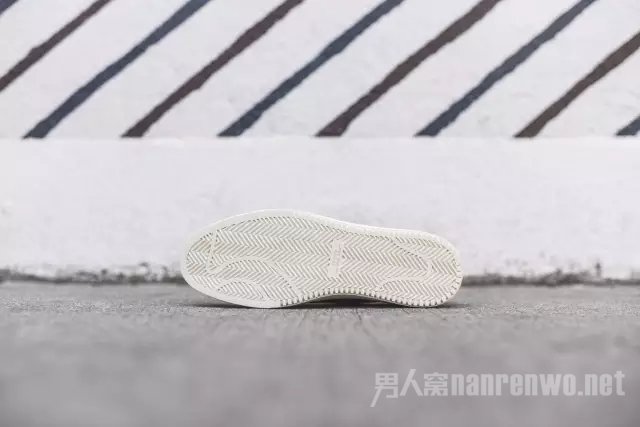 Off-White Perforated Striped Sneaker