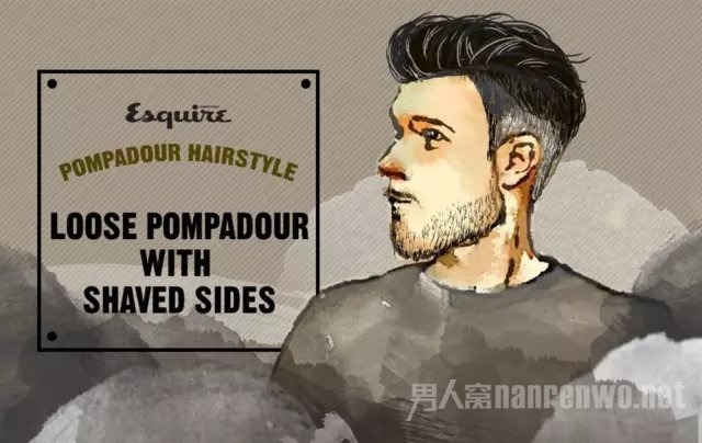 Loose Pompadour With Shaved Sides