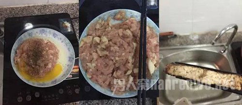 煎鸡胸汉堡肉