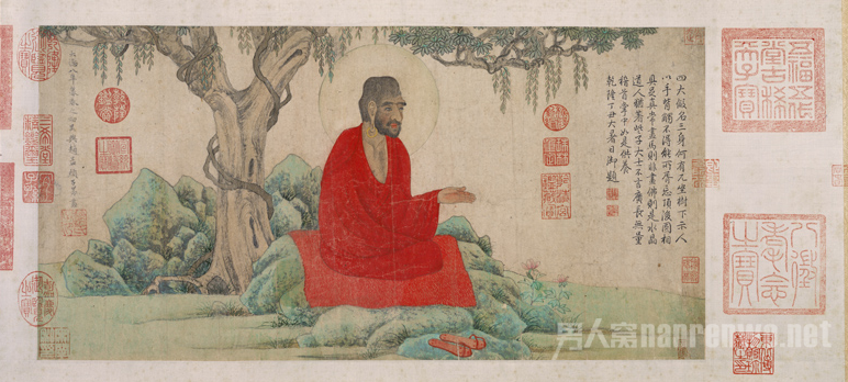 红衣罗汉图卷