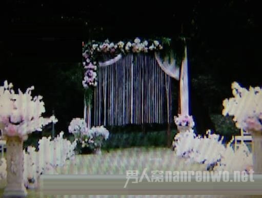 婚礼被布置成白色调