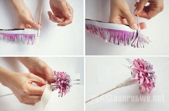 纸艺康乃馨手工纸花