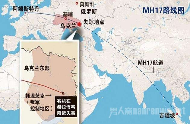 ����MH17·��ͼ