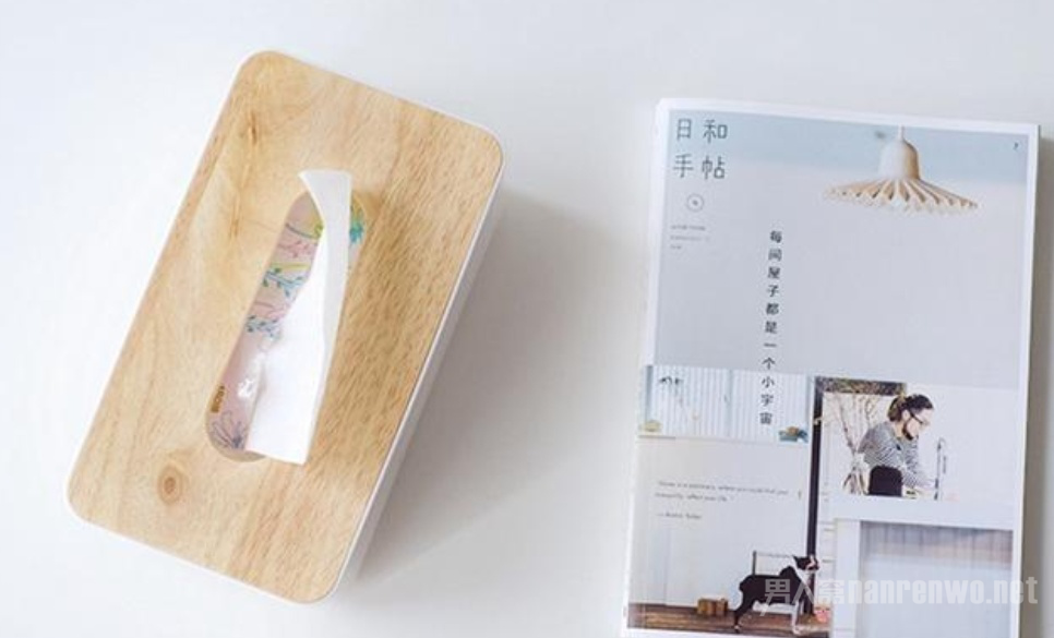 原木纸巾盒
