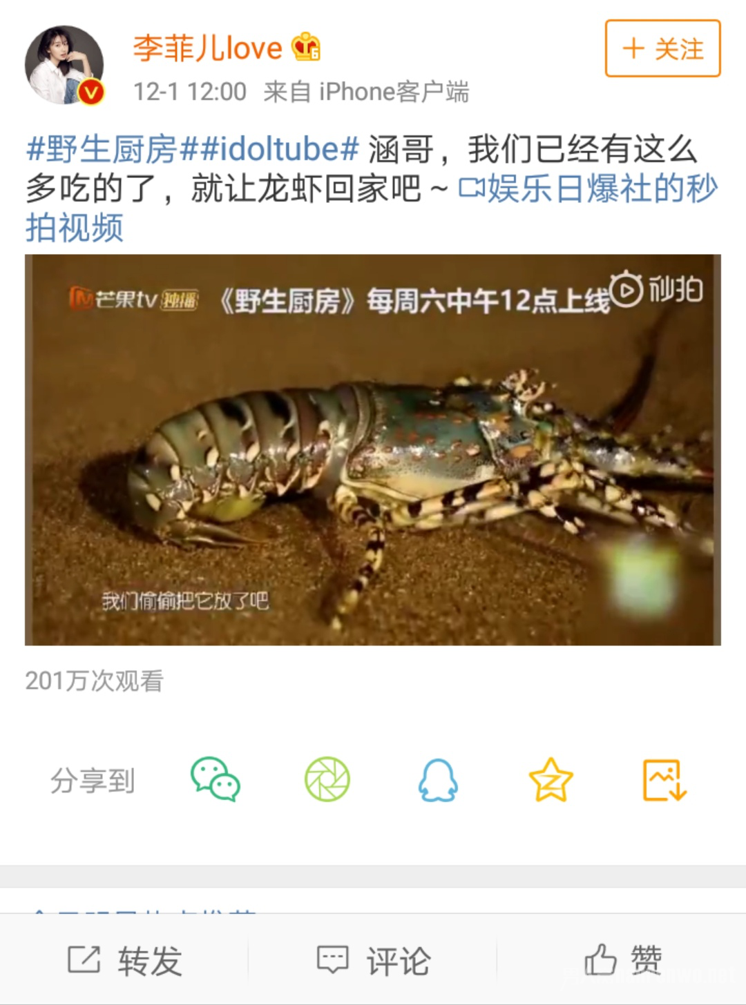 李菲儿微博