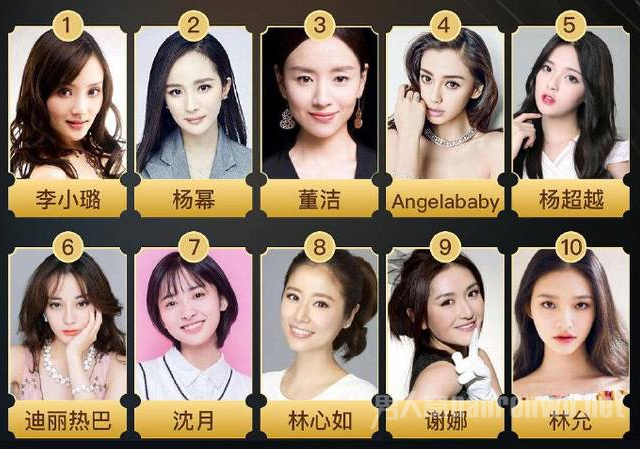 最讨厌女星Top10