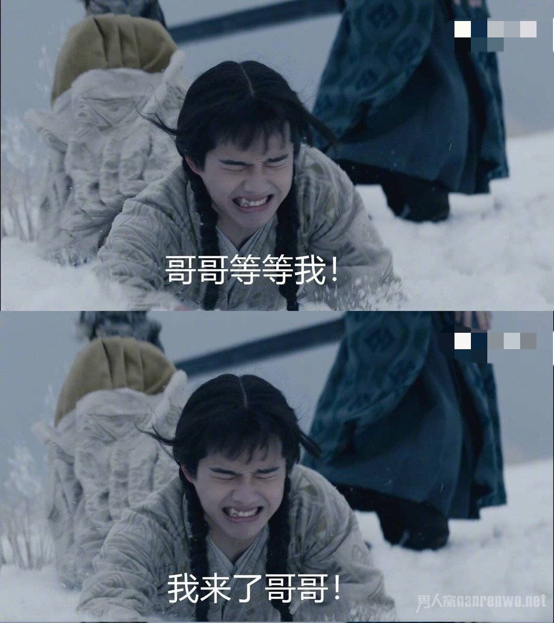 凹起了双麻花辫