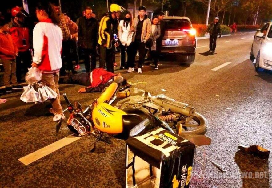多起外卖员车祸
