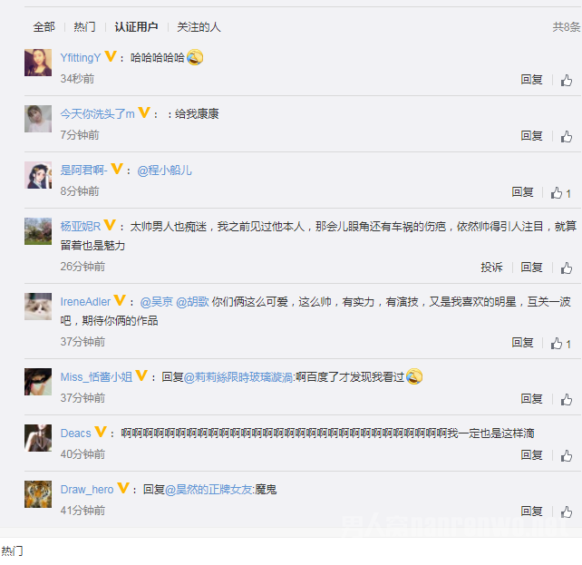 网友的好评