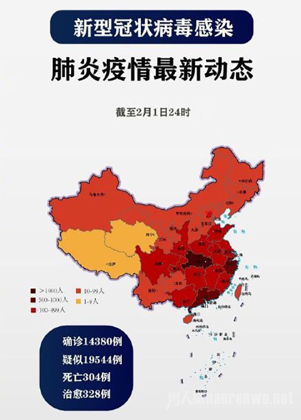 全国累计确诊新型肺炎14380例