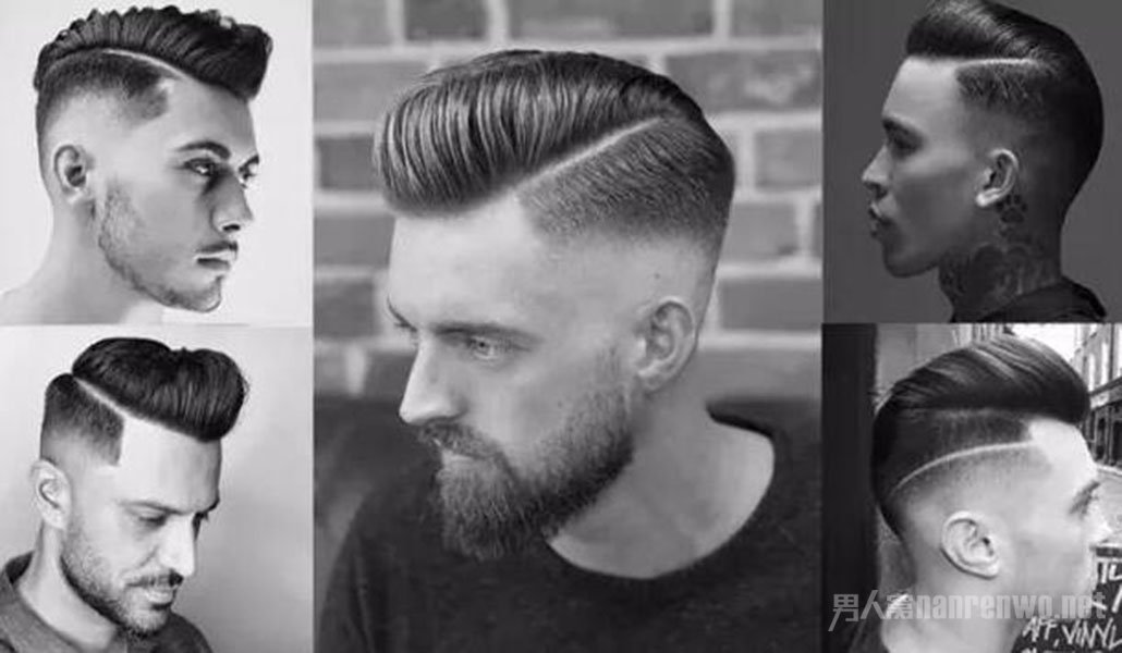 2整齐干净男士发型 Pompadour With Mid Fade